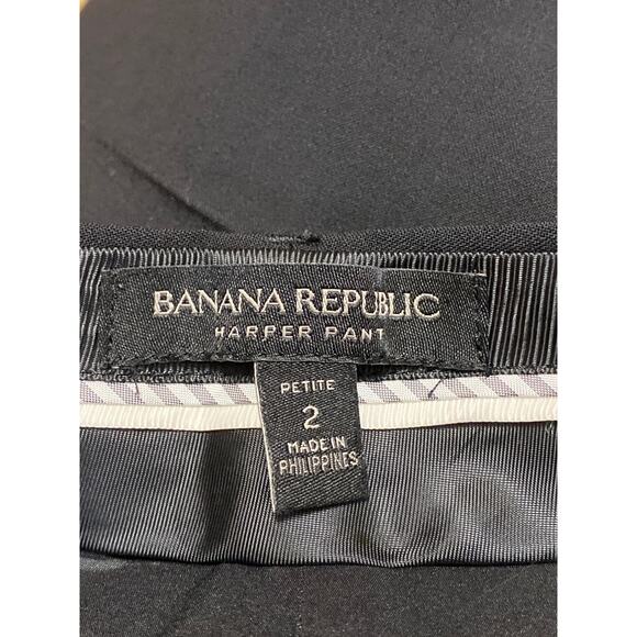 Banana Republic Harper Women's Black Mid Rise Straight Trousers Dress Pants Sz 2 - Picture 4 of 4